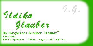 ildiko glauber business card